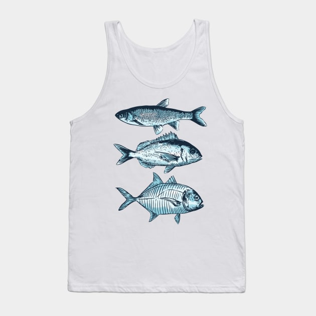 Aquatic Creatures Tank Top by jafaris